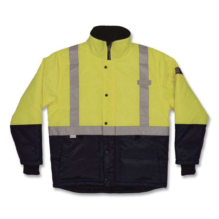 N-Ferno 6478 Class 2 Hi-Vis Freezer Jacket, 3X-Large, Lime