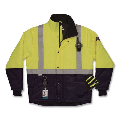 N-Ferno 6478 Class 2 Hi-Vis Freezer Jacket, 5X-Large, Lime