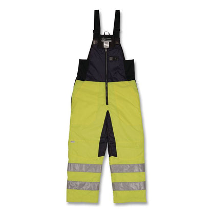 N-Ferno 6479 Hi-Vis Freezer Bib Overalls, Small, Lime