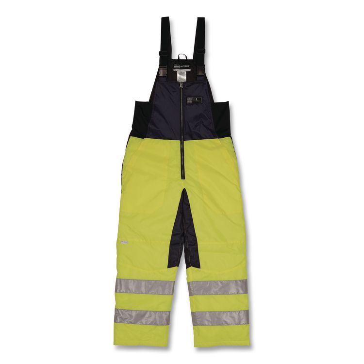 N-Ferno 6479 Hi-Vis Freezer Bib Overalls, X-Large, Lime