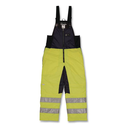 N-Ferno 6479 Hi-Vis Freezer Bib Overalls, X-Large, Lime