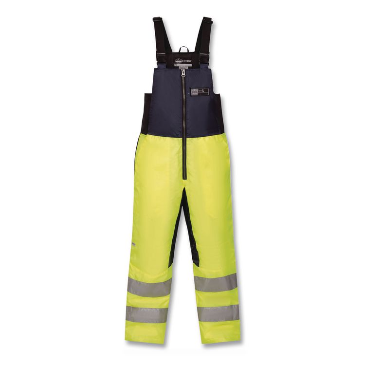 N-Ferno 6479 Hi-Vis Freezer Bib Overalls, 5X-Large, Lime