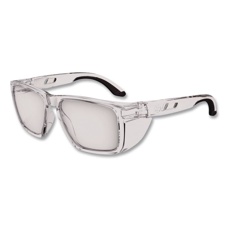 Skullerz SIXTEN Anti-Scratch Enhanced Anti-Fog Safety Glasses with Side Shields, Clear Full Frame, Clear Dual Lens
