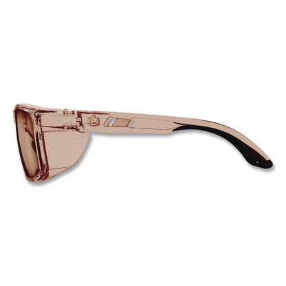 Skullerz SIXTEN Anti-Scratch Enhanced Anti-Fog Safety Glasses with Side Shields, Translucent Tan Full Frame, Tan Dual Lens