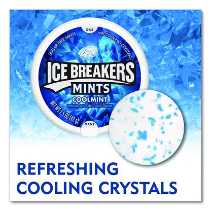 Sugar-Free Cool Mints, Coolmint, 1.5 oz Tin, 8 Tins/Carton