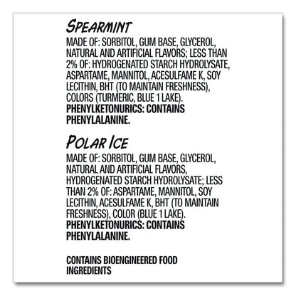 Extra Polar Ice and Spearmint Sugar-Free Gum Variety Pack, Polar Ice/Spearmint, 35 Sticks/Pack, 8 Packs/Carton