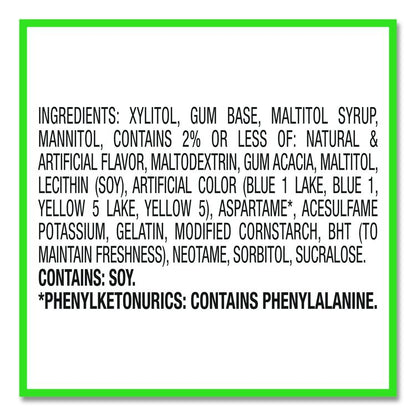Ice Cubes Spearmint Sugar-Free Gum, Spearmint, 40 Cubes/Bottle, 4 Bottles/Carton