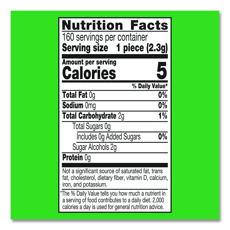 Ice Cubes Spearmint Sugar-Free Gum, Spearmint, 40 Cubes/Bottle, 4 Bottles/Carton