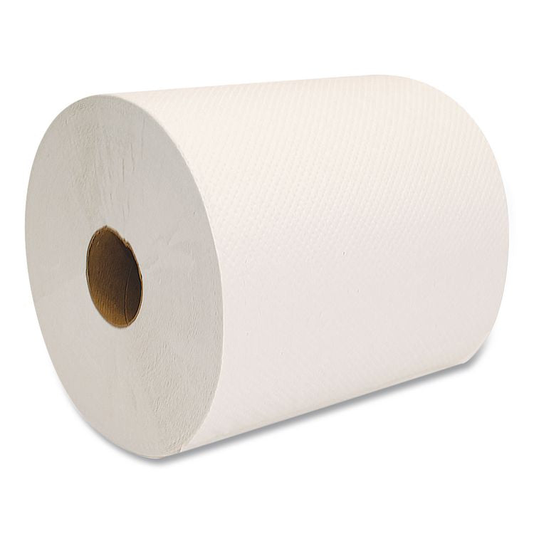 Morsoft Universal Roll Towels, 1-Ply, 8" x 1,000 ft, White, 6 Rolls/Carton