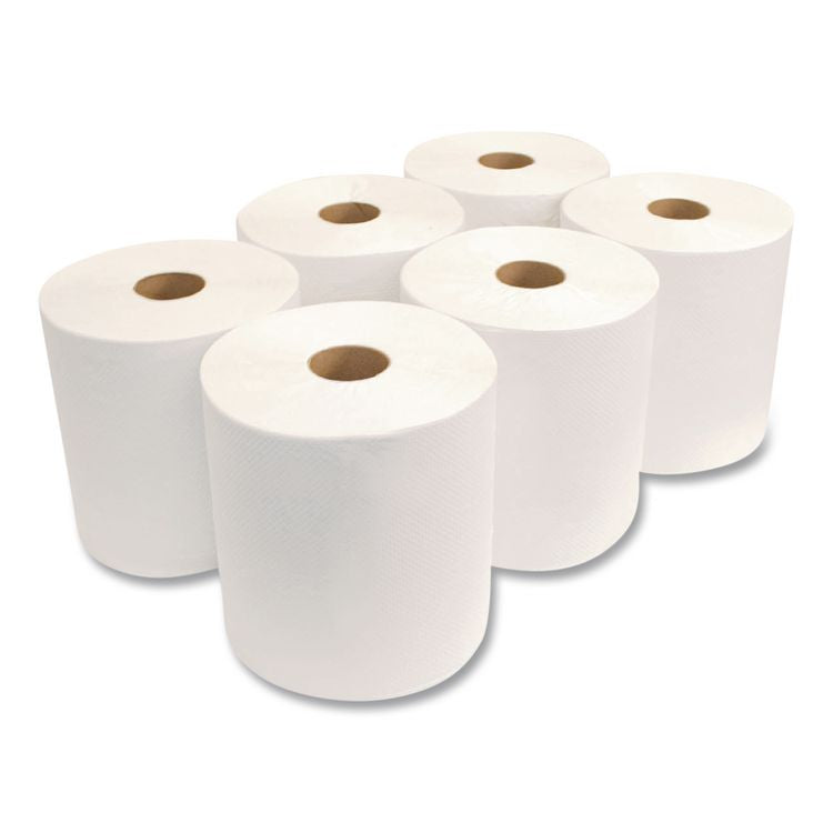 Morsoft Universal Roll Towels, 1-Ply, 8" x 1,000 ft, White, 6 Rolls/Carton