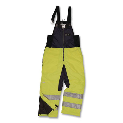 N-Ferno 6479 Hi-Vis Freezer Bib Overalls, X-Small, Lime