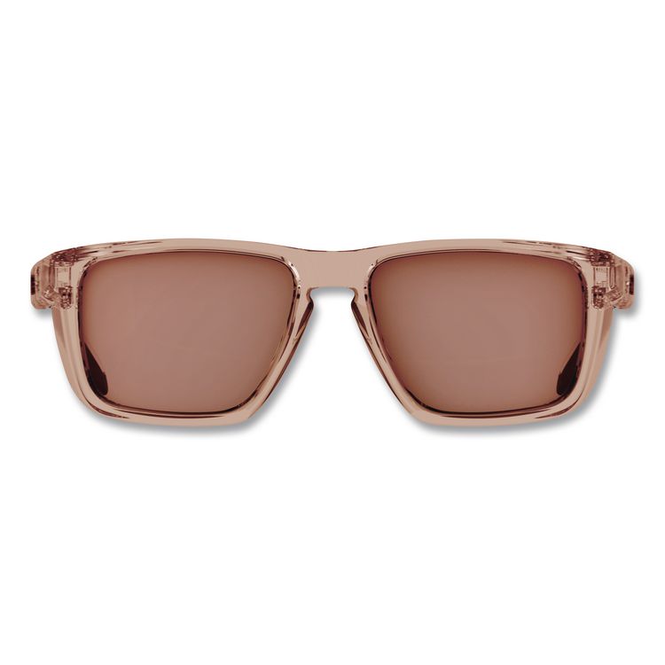 Skullerz SIXTEN Anti-Scratch Enhanced Anti-Fog Safety Glasses with Side Shields, Translucent Tan Full Frame, Tan Dual Lens