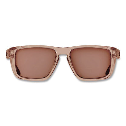 Skullerz SIXTEN Anti-Scratch Anti-Fog Safety Glasses with Side Shields, Tan Full Frame, Polarized Mirrored Bronze Dual Lens