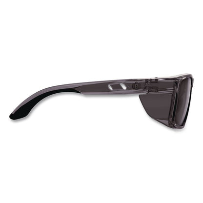 Skullerz SIXTEN Anti-Scratch Anti-Fog Safety Glasses with Side Shields, Smoke Full Frame, Polarized G15 Green Dual Lens