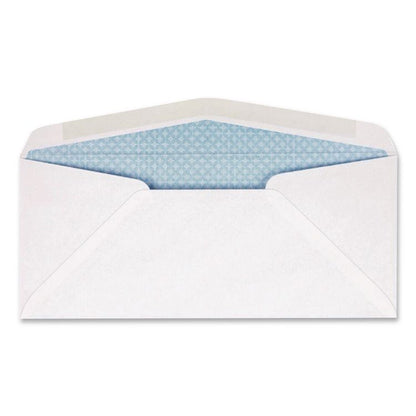 Security Tint Window Envelope, #10, Bankers Flap, Gummed Closure, 4.13 x 9.5, White, 500/Box