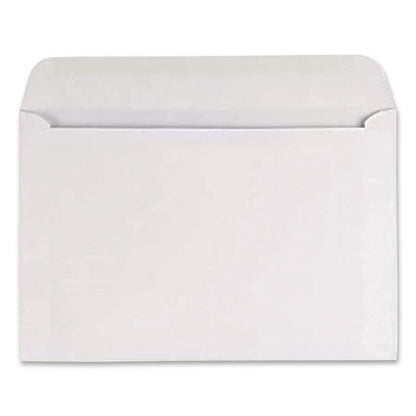 Open-Side Booklet Envelope, #6 1/2, Hub Flap, Gummed Closure, 6 x 9, White, 100/Box