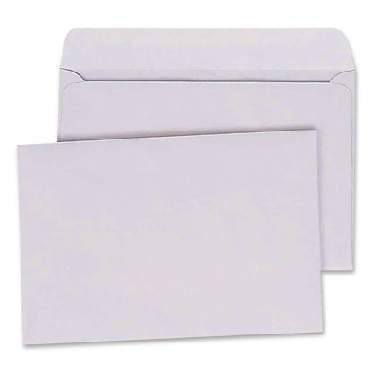 Open-Side Booklet Envelope, #6 1/2, Hub Flap, Gummed Closure, 6 x 9, White, 100/Box