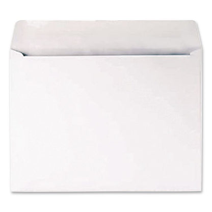 Open-Side Booklet Envelope, #10 1/2, Cheese Blade Flap, Gummed Closure, 9 x 12, White, 250/Box