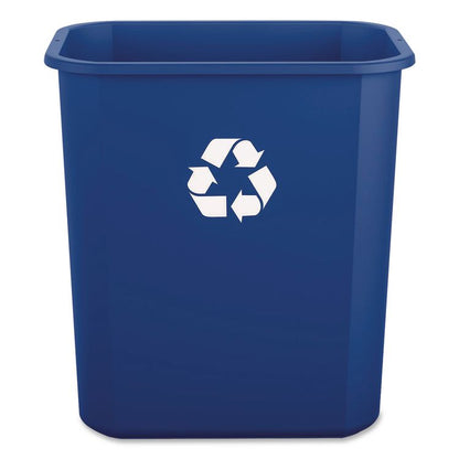 Recycling Container, 7 gal, Polypropylene, Blue