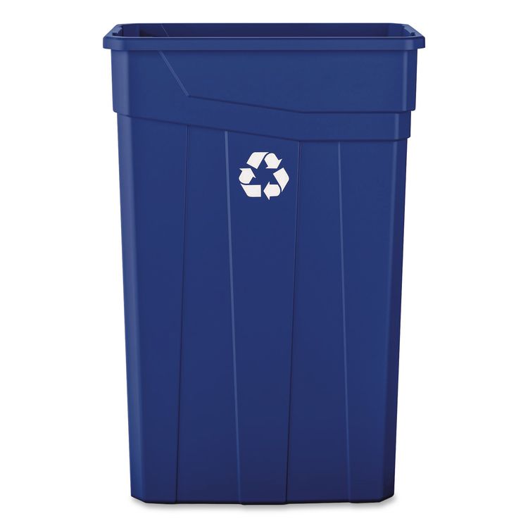 Slim Recycling Container, 23 gal, Polypropylene, Blue