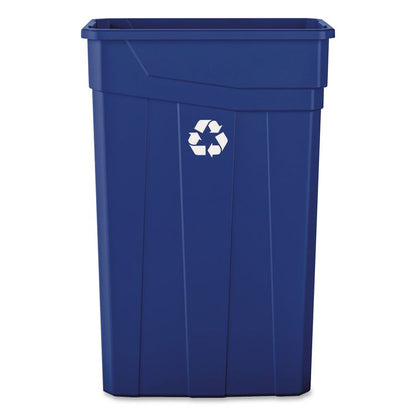 Slim Recycling Container, 23 gal, Polypropylene, Blue