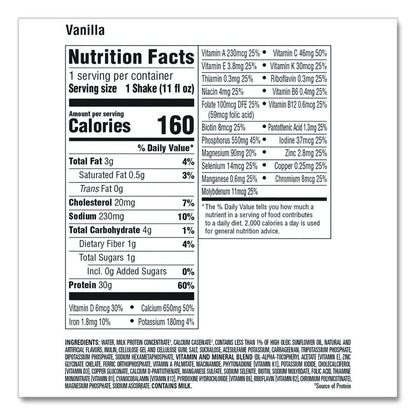 Vanilla Shake, 11 oz Bottle, 15/Carton