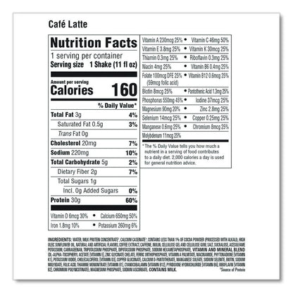 Cafe Latte Shake, 11 oz Bottle, 15/Carton