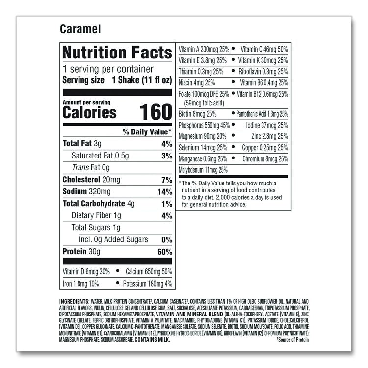 Caramel Shake, 11 oz Bottle, 15/Carton