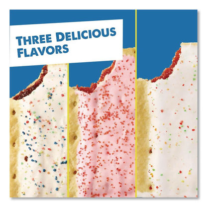 Pop Tarts, Assorted Flavors: Strawberry, Blueberry Cherry, 5 lb 1.2 oz Box, 48 Pastries/Carton