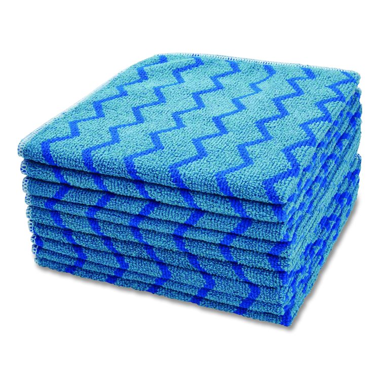 HYGEN Microfiber Cleaning Cloths, 16 x 16, Blue, 12/Carton