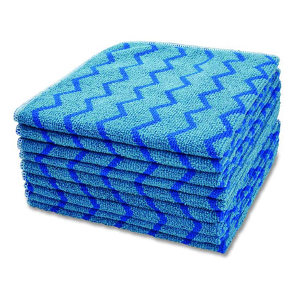 HYGEN Microfiber Cleaning Cloths, 16 x 16, Blue, 12/Carton