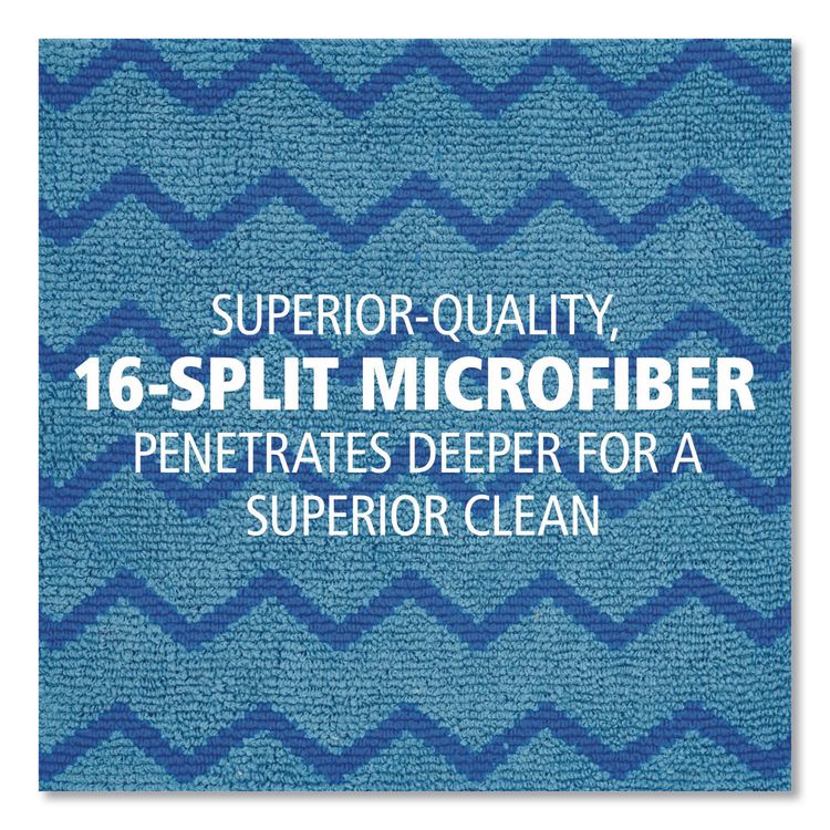 HYGEN Microfiber Cleaning Cloths, 16 x 16, Blue, 12/Carton