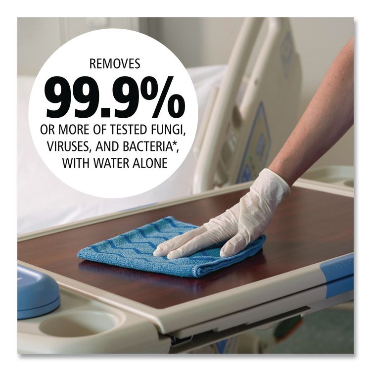 HYGEN Microfiber Cleaning Cloths, 16 x 16, Blue, 12/Carton