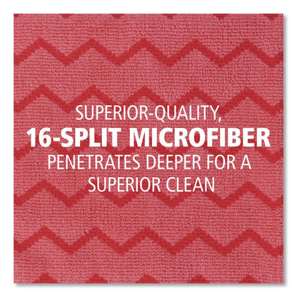 HYGEN Microfiber Cleaning Cloths, 16 x 16, Red, 12/Carton