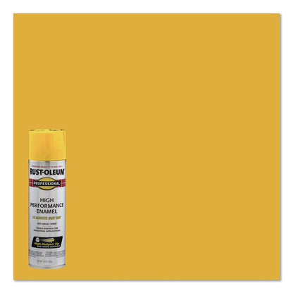 Professional Spray Paint, Gloss Yellow, 15 oz Aerosol Can, 6/Carton