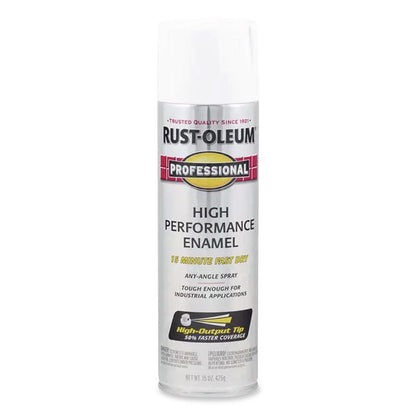 Professional Spray Paint, Gloss White, 15 oz Aerosol Can, 6/Carton