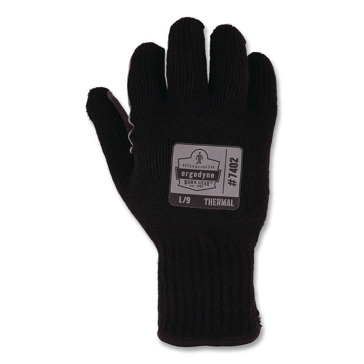 ProFlex 7402 Thermal Knit Cooler Gloves, 10.5" Long, Medium (8), Black, Pair