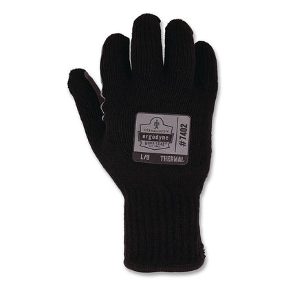 ProFlex 7402 Thermal Knit Cooler Gloves, 10.5" Long, Medium (8), Black, Pair