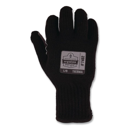 ProFlex 7402 Thermal Knit Cooler Gloves, 10.5" Long, Medium (8), Black, Pair