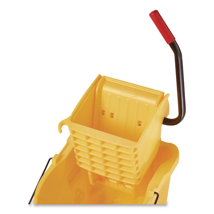 WaveBrake 2.0 Bucket/Wringer Combos, Side-Press, 26 qt, Plastic, Yellow