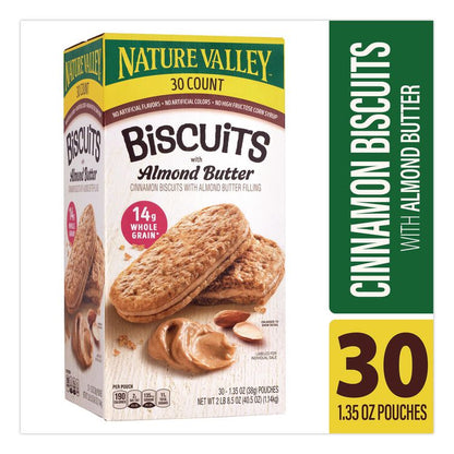 Biscuits, Cinnamon with Almond Butter, 1.35 oz Pouch, 30/Carton