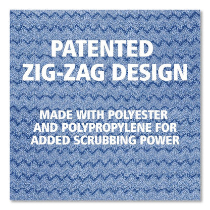 Microfiber Wet Room Pad, Split Nylon/Polyester Blend, 18", Blue, 12/Carton
