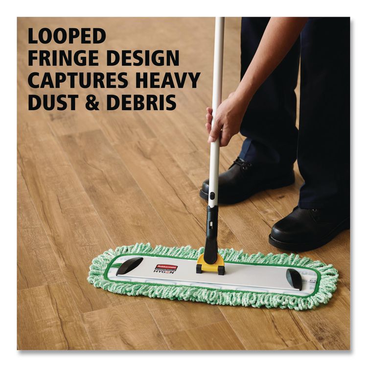 Dust Pad with Fringe, Microfiber, 18" Long, Green