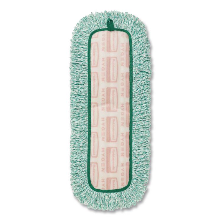 Dust Pad with Fringe, Microfiber, 18" Long, Green, 6/Carton