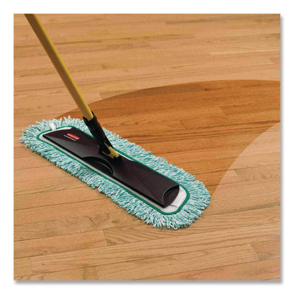 Dust Pad with Fringe, Microfiber, 18" Long, Green, 6/Carton