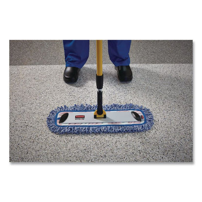 HYGEN Quick Connect Single-Sided Frame, Wet/Dry Mop 17.19 x 3, Aluminum, Yellow