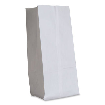 Grocery Paper Bags, 20# Size, 40# Basis Weight, 8.25" x 5.25" x 16.13", White, 500/Bundle
