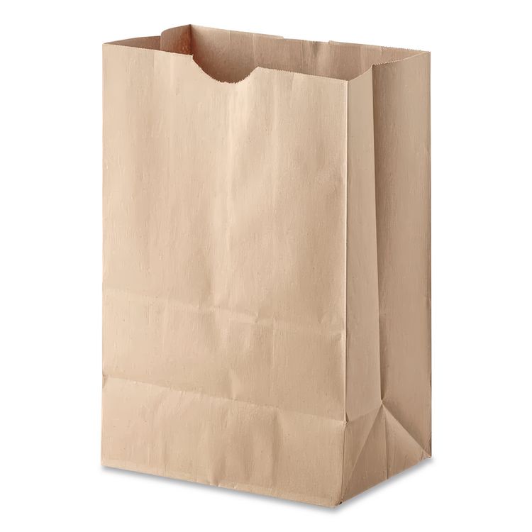 Grocery Paper Bags, 1/6 BBL Size, 40# Basis Weight, 12" x 7" x 17", Kraft, 400/Bundle