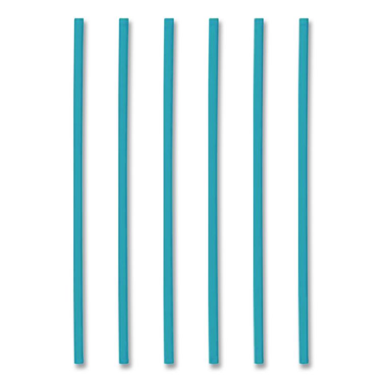 Marine Biodegradable Straws, 7.75", PHA, Ocean Blue, Wrapped, 375/BX, 10 Boxes/Carton