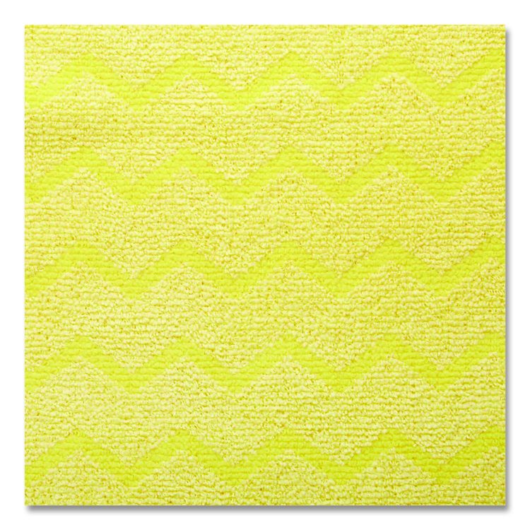 Reusable Cleaning Cloths, Microfiber, 16 x 16, Yellow, 12/Carton